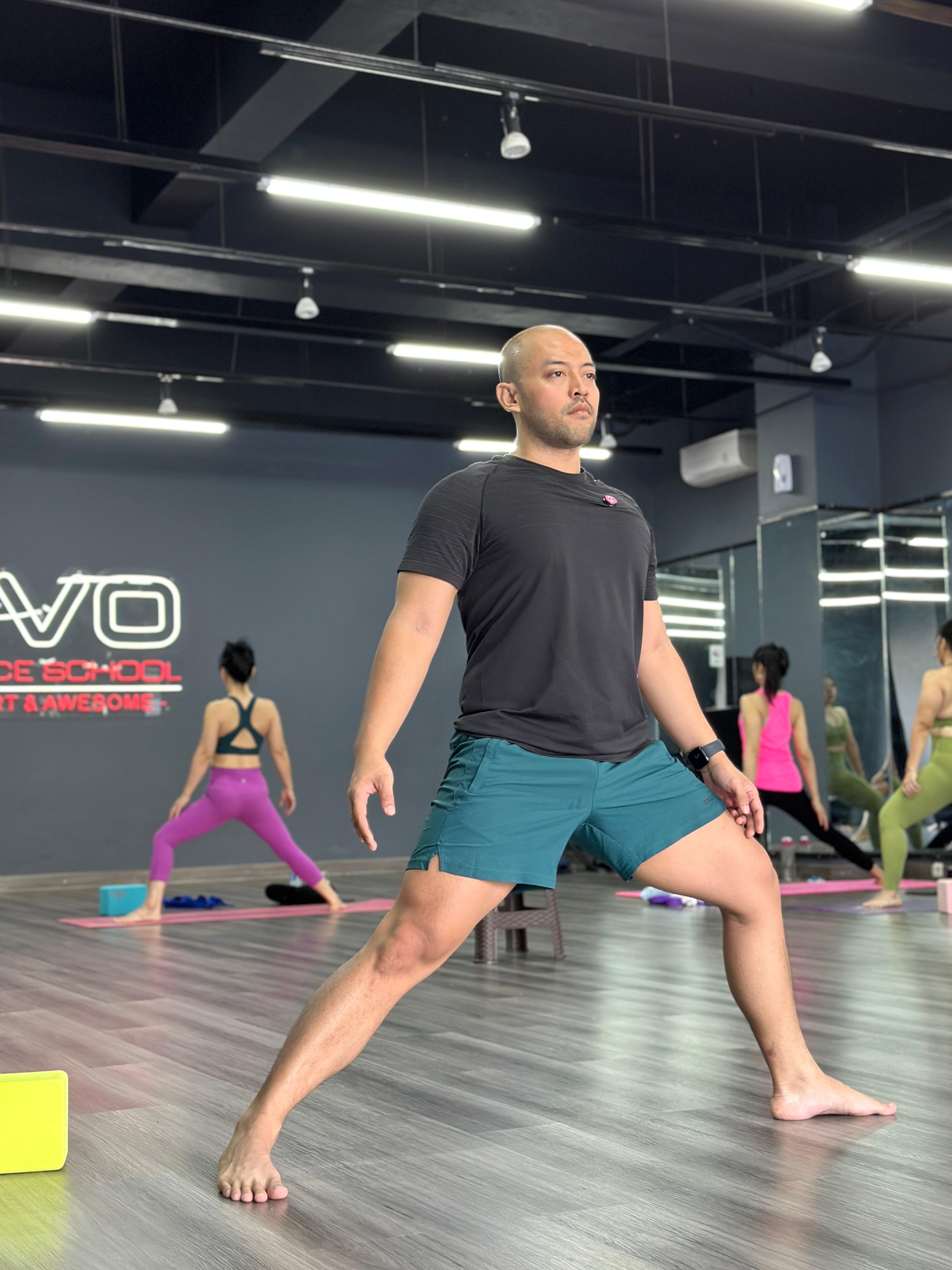 Ricky Saputra teaching a Forrest Yoga class